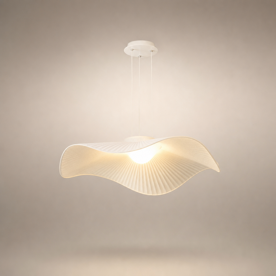 Suspension Vague Tissu Blanc Minimaliste Design - Chambre Salon Cuisine — Houle