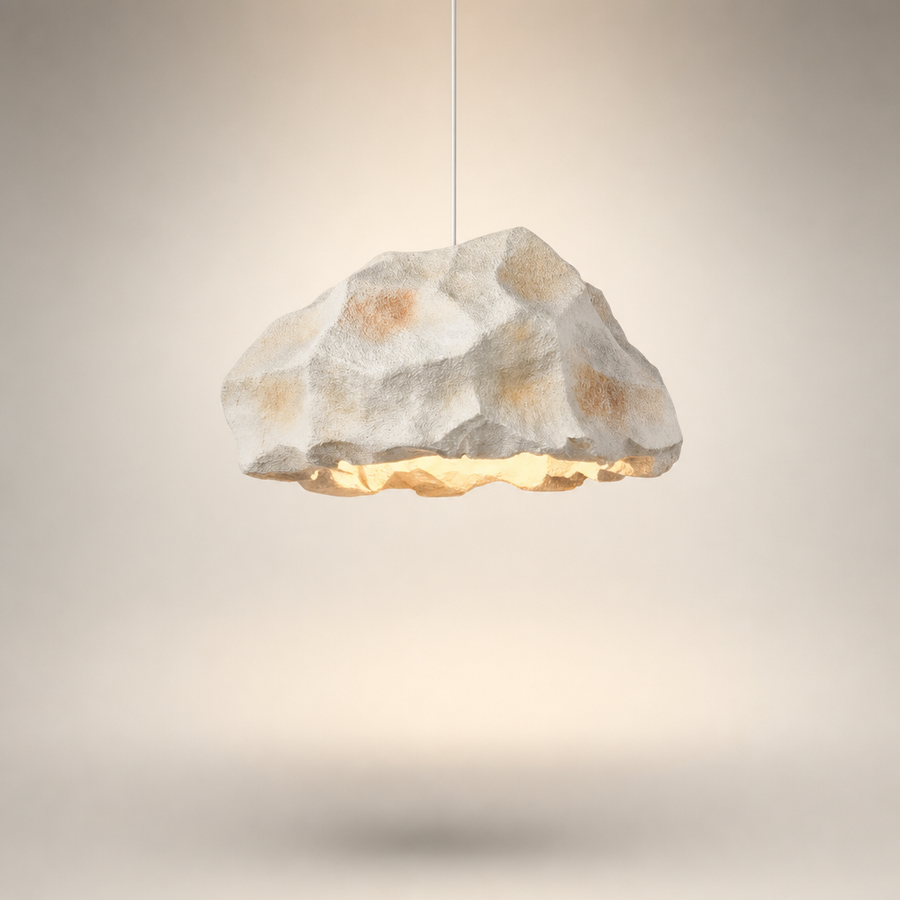 Suspension Cylindre Tissu Beige Minimaliste Design - Chambre Salon Cuisine — Splendor