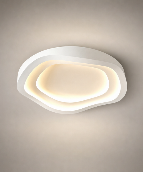 Plafonnier Cylindre Céramique Blanche Minimaliste Design Moderne - Salle de Bain Salon Chambre — Saki