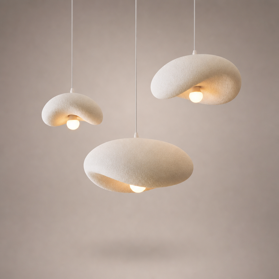 Suspension Nuage Céramique Minimaliste Design - Chambre Salon Cuisine — Brume
