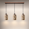Suspension Cylindre Béton Sculpté Éclats Dorés - Chambre Salon Cuisine — Arundo