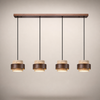 Suspension Cylindre Bois Foncé et Béton Brut - Chambre Salon Cuisine — Fuseau