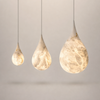 Suspension Goutte Albâtre Blanc Minimaliste Design - Cuisine Salon Salle à Manger — Larme
