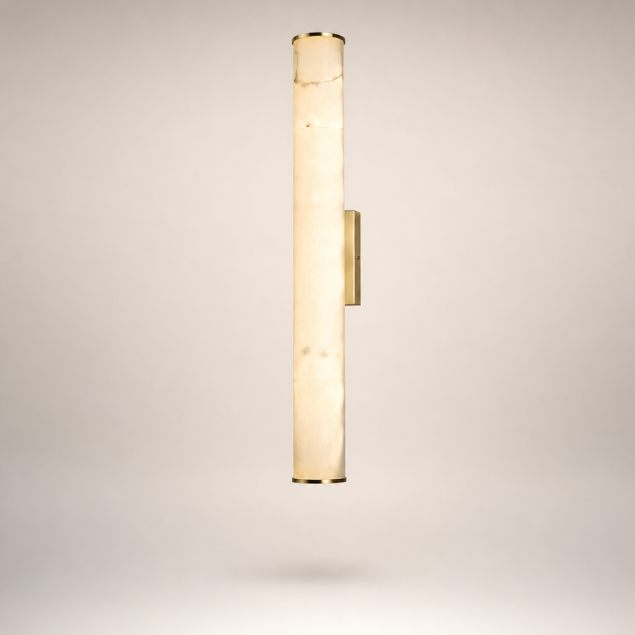 Geoffroy Cylindre Onyx Blanc et Laiton