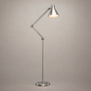 Lampadaire Bras Articulé Acier Chromé Minimaliste Design - Salon Bureau Chambre — Aura