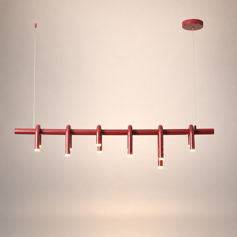 Suspension Cylindre Métal Noir Mat Minimaliste Design - Chambre Salon Cuisine — Pilare