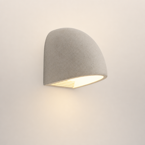Gunnar Demi-Sphère Béton Gris Minimaliste
