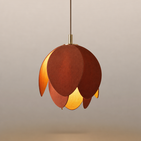 Lumis232 Pétales Tissu Terracotta Minimaliste