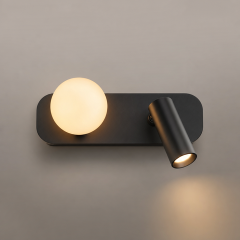 Cara Disque et Cylindre Noir Minimaliste