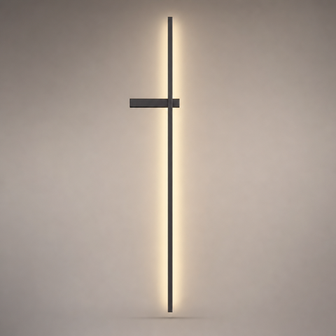 Saga Croix Métal Noir Minimaliste