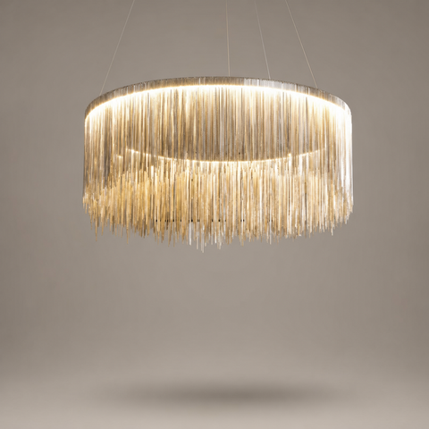 Nova Anneau Chaînes Métal Doré Art Déco