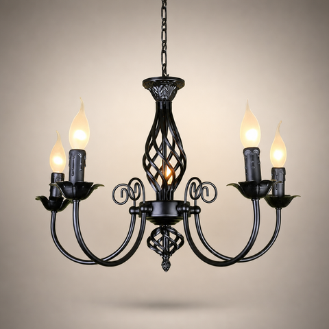Auguste Volutes Fer Forgé Noir Classique