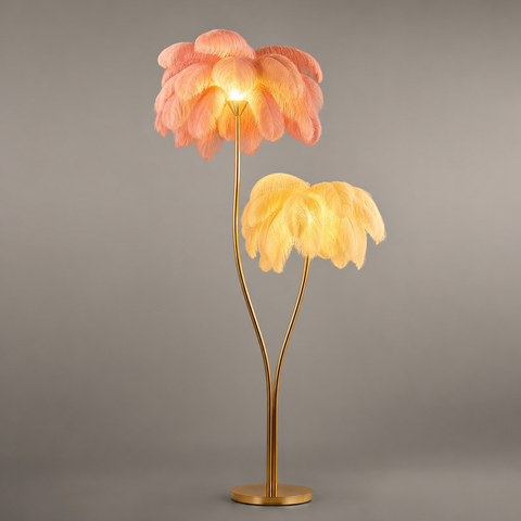 Lumis233 Plumes Rose Poudré Style Nordique