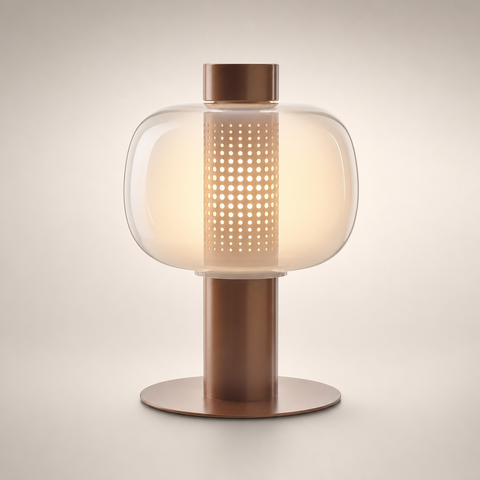 Didier Cylindre Verre Fumé et Métal