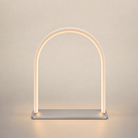 Lucca Arche Aluminium Blanc Minimaliste