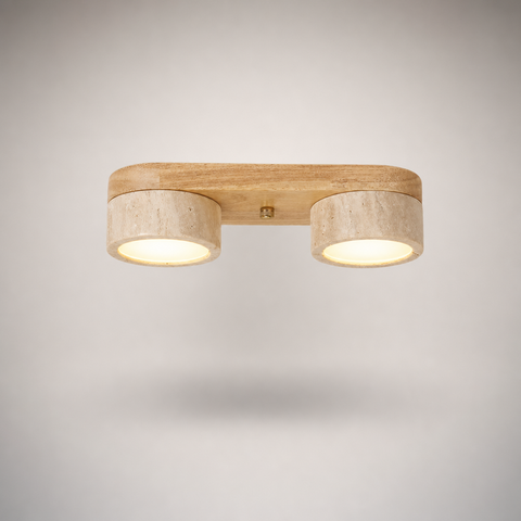 Chika Cylindres Bois Foncé Minimaliste Épuré
