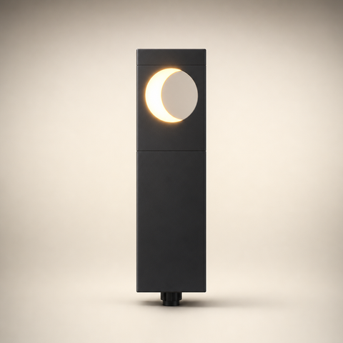 Ulf Cylindre Acier Noir Mat Minimaliste