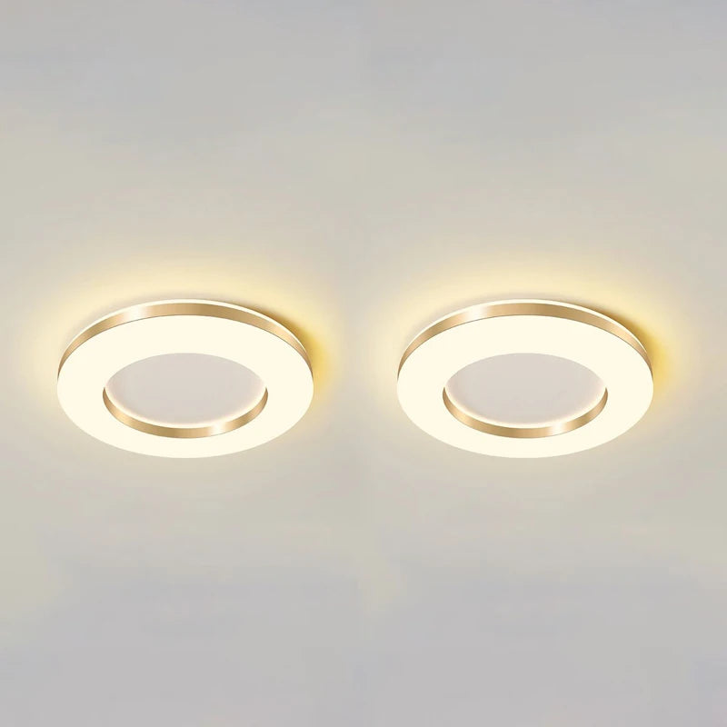 Plafonnier Anneau Métal Blanc Épuré Minimaliste Design Moderne - Salle de Bain Salon Chambre — Ferrara