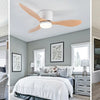 Ventilateur de Plafond Compact avec Éclairage LED