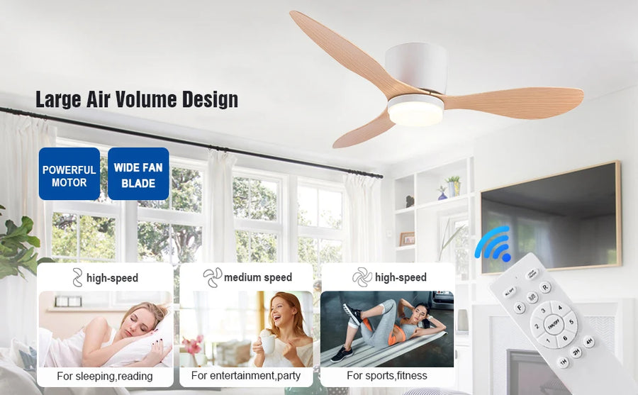 Ventilateur de Plafond Moderne Grand Volume d'Air