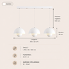 Suspension Dôme Métal Rouge Éclatant Minimaliste Design - Cuisine Salon Salle à Manger — Apex