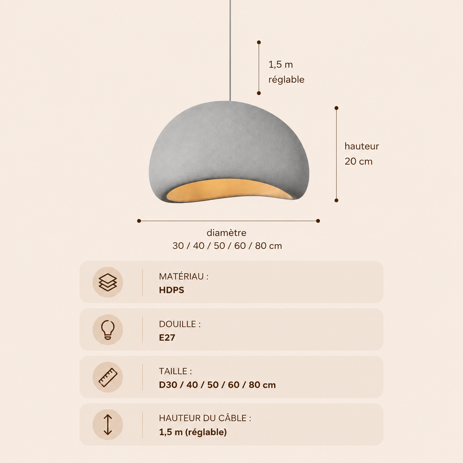 Suspension Nuage Fibre Blanche Minimaliste Design - Chambre Salon Cuisine — Nimbus