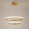 Suspension Anneaux Laiton Doré Contemporain Design - Cuisine Salon Salle à Manger — Ovalis
