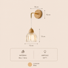 Suspension Cloche Verre Transparent et Bois Naturel - Cuisine Chambre Salon — Campanio