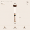 Strate — suspension cylindrique en pierre naturelle, vue 16