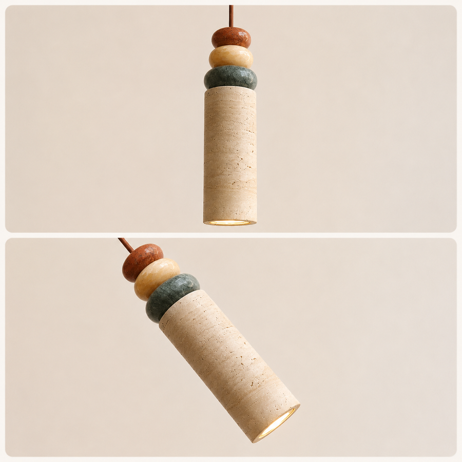 Strate — suspension cylindrique en pierre naturelle, vue 4