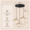 Suspension Anneau Bois Naturel Épuré Design - Cuisine Chambre Salon — Lucide