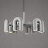 Lustre Suspension Cylindres Métal Gris Art Déco - Salon Salle à Manger — Torre