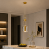 Suspension Anneau Béton Brut et Bois Naturel - Cuisine Chambre Salon — Antares