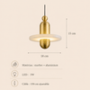 Suspension Cylindre Laiton et Marbre Blanc Art Déco - Chambre Salon Cuisine — Arabella