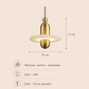Suspension Cylindre Laiton et Marbre Blanc Art Déco - Chambre Salon Cuisine — Arabella