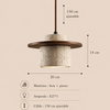 Suspension Cylindre Béton et Métal Marron Minimaliste Design - Chambre Salon Cuisine — Hypatia