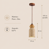 Suspension Cylindre Céramique Beige Minimaliste Design - Chambre Salon Cuisine — Spica
