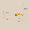 Suspension Anneau Verre Opalin et Ambre Doux - Chambre Salon Cuisine — Regulus