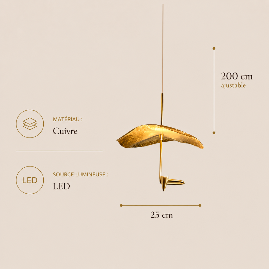 Suspension Anneau Verre Opalin et Ambre Doux - Chambre Salon Cuisine — Regulus