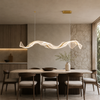 Lustre Suspension Anneau Bois Naturel Minimaliste Design - Salon Salle à Manger — Fuyza
