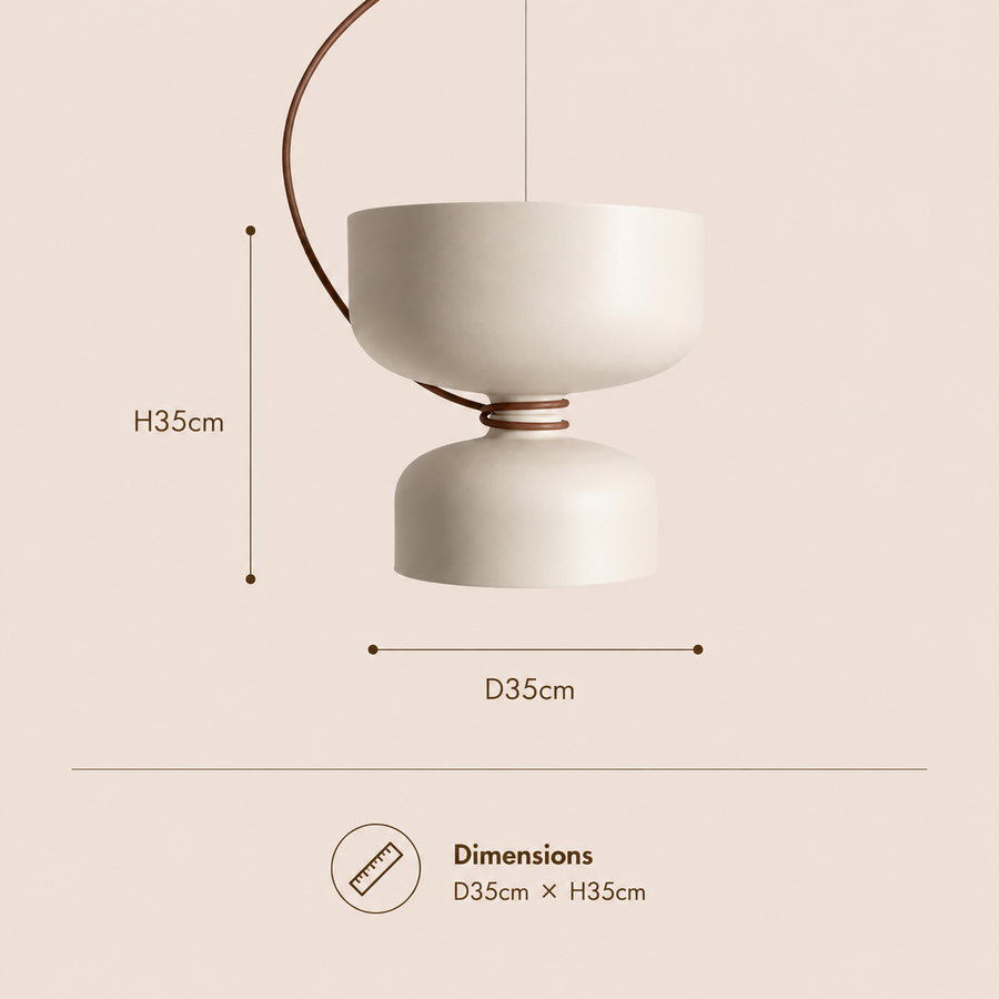 Suspension Cylindre Métal Noir et Blanc Minimaliste Design - Chambre Salon Cuisine — Citrine