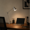 Lampe de Table Bras Articulé Acier Brossé Minimaliste Design - Chambre Bureau Salon — Aura