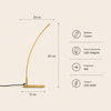 Lampe de Table Arche Aluminium Blanc Minimaliste Design - Chambre Bureau Salon — Arceau