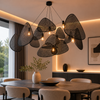 Lustre Suspension Pétales Rotin Naturel Contemporain Design - Salon Salle à Manger — Orika