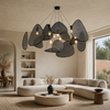 Lustre Suspension Pétales Rotin Naturel Contemporain Design - Salon Salle à Manger — Orika