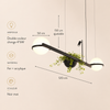 Suspension Sphère Verre Opalin et Métal Noir Mat Boule - Chambre Salon Cuisine — Celeste