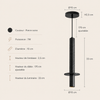 Suspension Cylindre Acier Noir Mat Minimaliste Design - Chambre Salon Cuisine — Vivace
