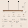 Suspension Barre Bois Naturel Minimaliste Design - Cuisine Chambre Salon — Linéo