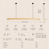 Suspension Barre Bois Naturel Minimaliste Design - Cuisine Chambre Salon — Linéo