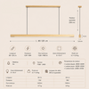 Suspension Barre Bois Naturel Minimaliste Design - Cuisine Chambre Salon — Linéo